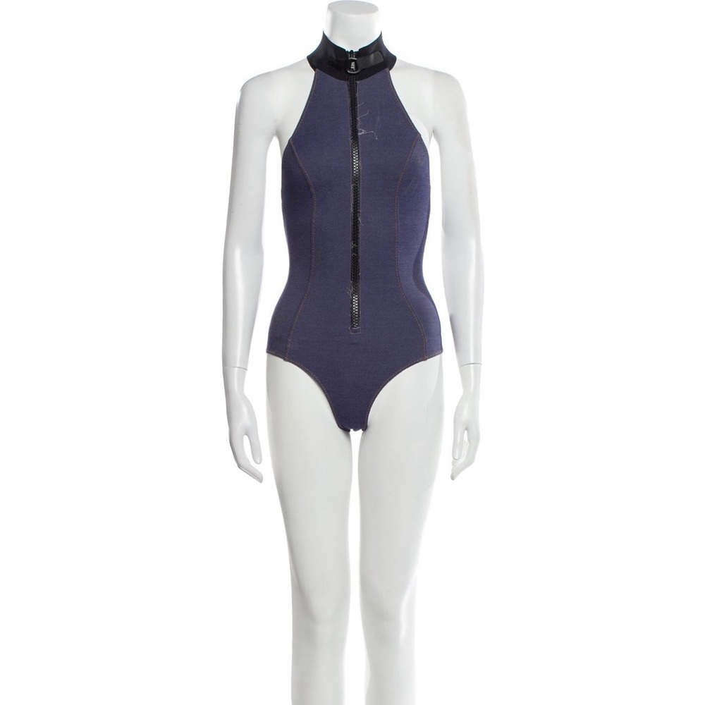Women's Black and Purple Swimsuit